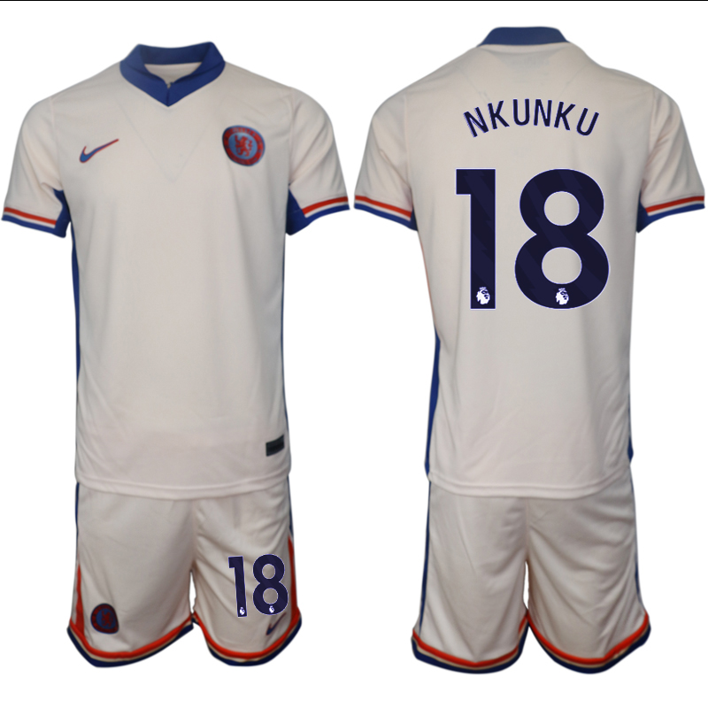 Men 2024-2025 Club Chelsea away Cream #18 Soccer Jersey